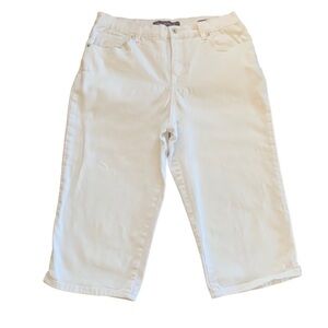 Gloria Vanderbilt Amanda Capri High Rise Jeans White Size 12‎